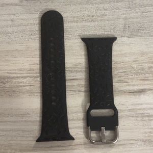 Apple Watch band (32 mm) (Black Leopard Print)